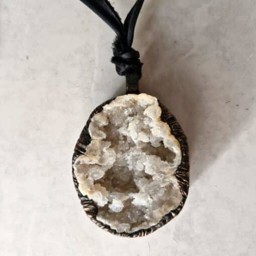 Quartz Geode Stone Necklace - Image 4