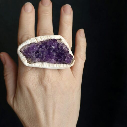 Amethyst Stone Ring Size 8.5