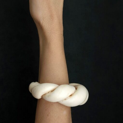 Vegan Ivory Twisted Cuff Size M - Image 2