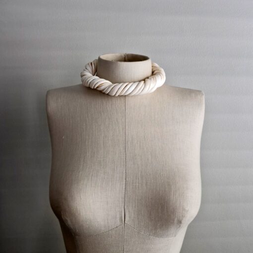 Vegan Ivory Choker Necklace Size XS - Image 3