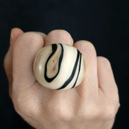 Vegan Ivory Ring Size 6.5