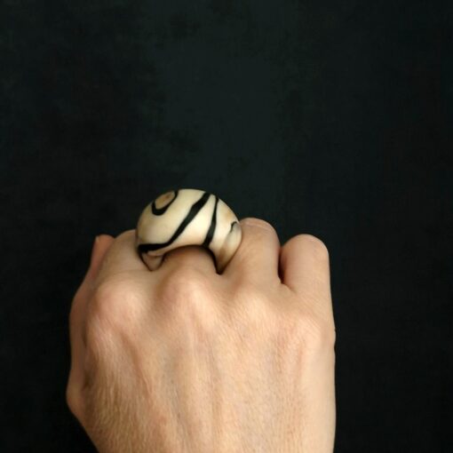 Vegan Ivory Ring Size 6.5 - Image 5