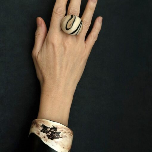 Vegan Ivory Ring Size 6.5 - Image 7