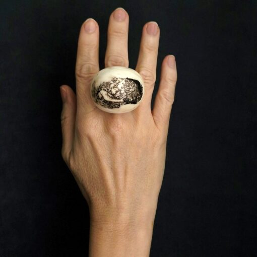 Vegan Ivory Ring Size 7 - Image 2