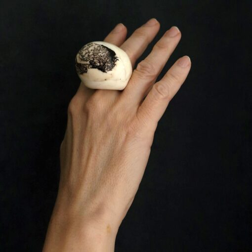 Vegan Ivory Ring Size 7 - Image 4