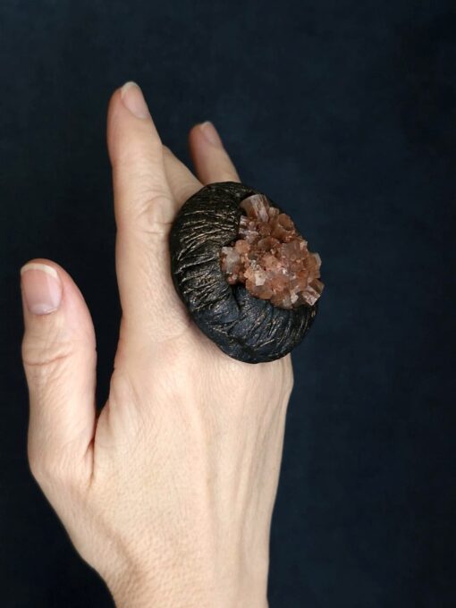 Aragonite Stone Ring Size 8.5 - Image 2