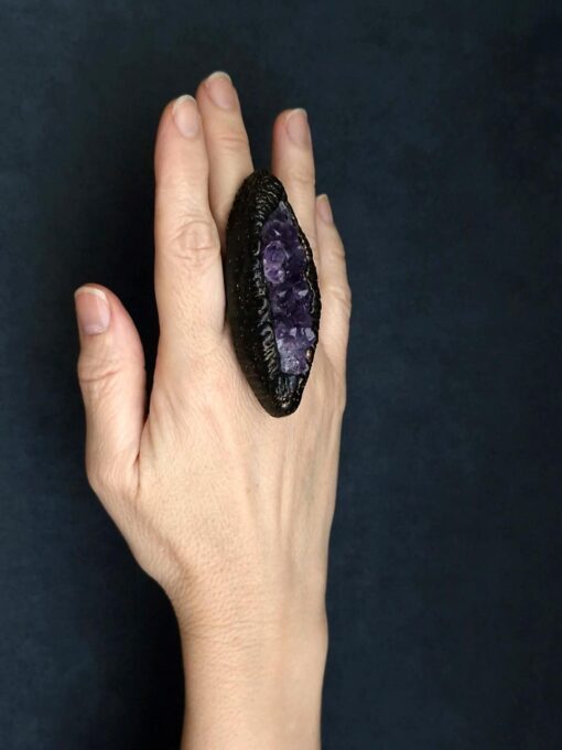 Amethyst Stone Ring Size 7 - Image 2