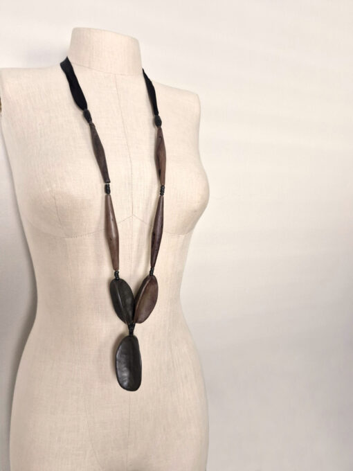 Dark Brown Pod Necklace - Image 3