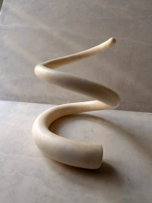 Vegan Ivory Snake Cuff Size M