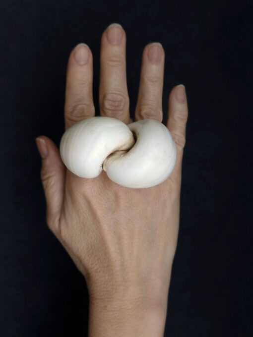 Vegan Ivory Sculptured Ring Size 8