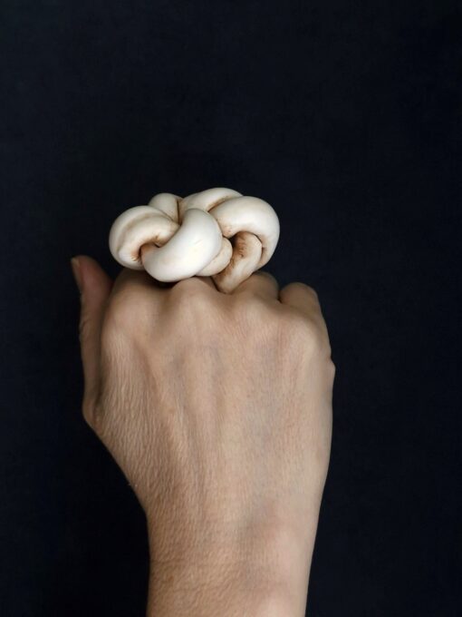 Vegan Ivory Sculptured Ring Size 8 - Image 2