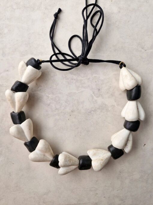 Vegan Ivory & Black Necklace