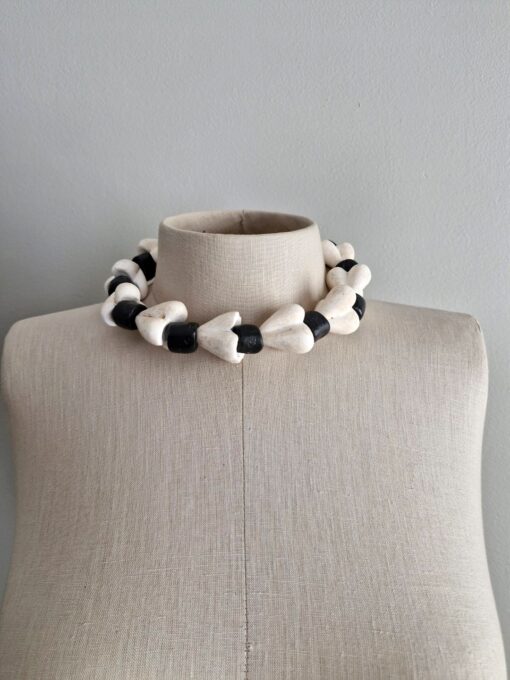 Vegan Ivory & Black Necklace - Image 2