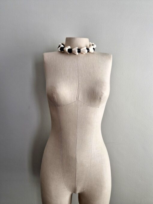 Vegan Ivory & Black Necklace - Image 3