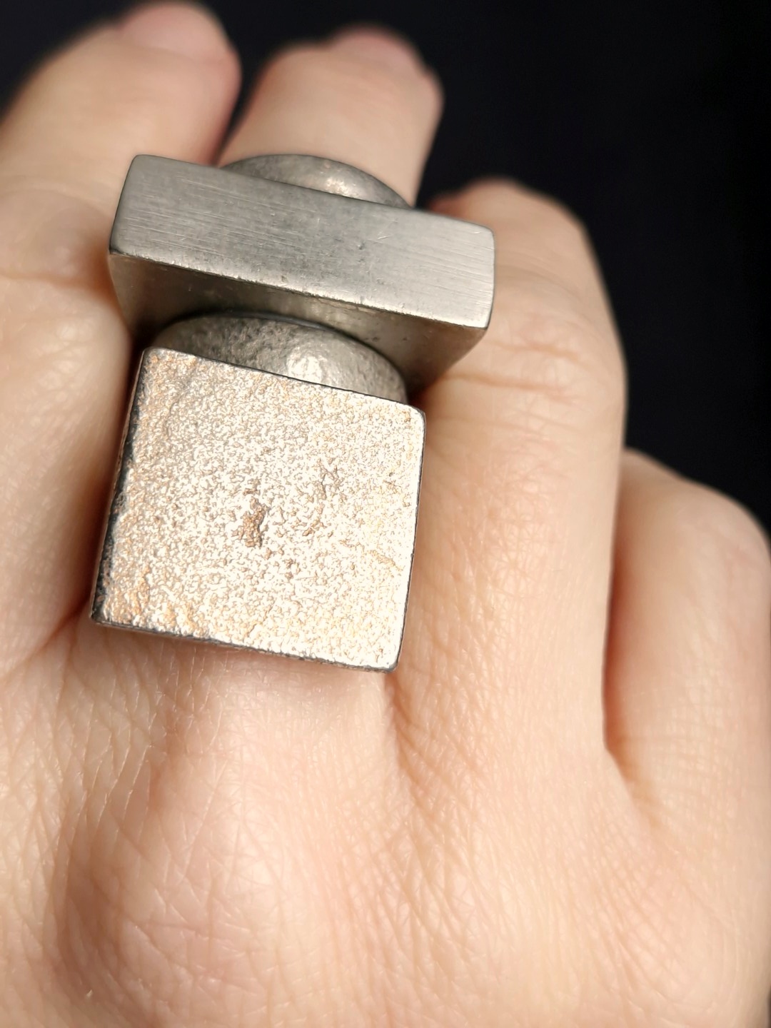 White Bronze Plated Alloy Rings (Set of 4) - Size 6 - Image 4
