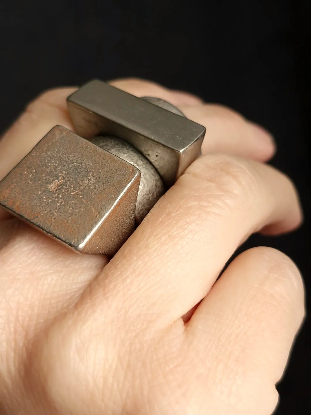 White Bronze Plated Alloy Rings (Set of 4) - Size 6 - Image 3