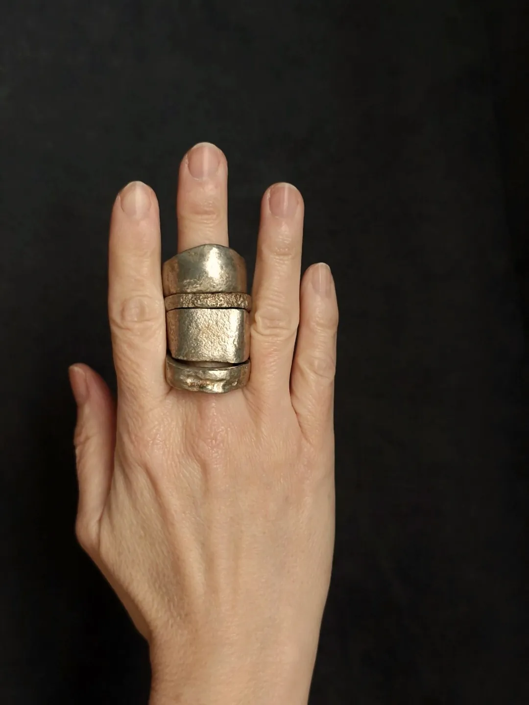 White Bronze Plated Alloy Rings (Set of 4) - Size 11 - Image 2