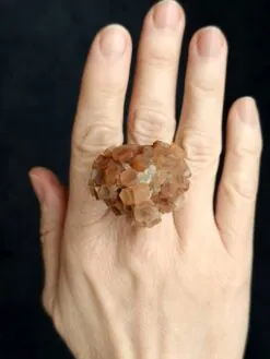 Alternative view of Aragonite Ring - Size 7.5