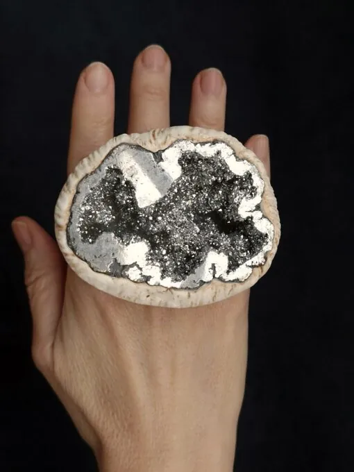 Silver Aura Quartz Ring - Size 8
