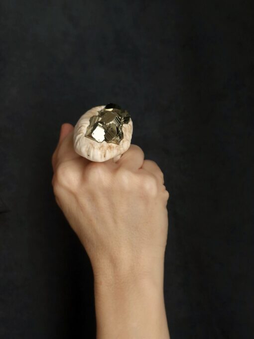 Pyrite Cluster Ring - Size 7 - Image 6