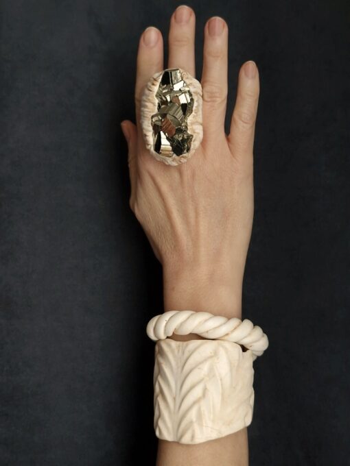 Pyrite Cluster Ring - Size 7 - Image 8