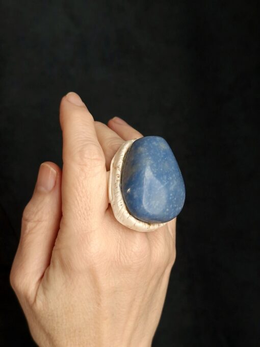 Blue Aventurine Crystal Ring - Size 9 - Image 3