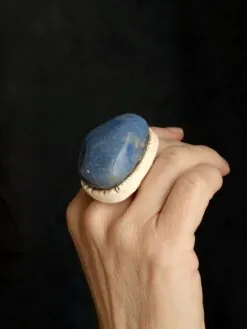Blue Aventurine Crystal Ring - Size 9
