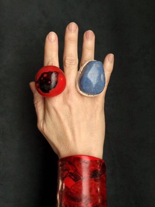 Blue Aventurine Crystal Ring - Size 9 - Image 6