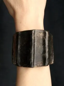 Black with Gold Sheen Baroque Cuff - Size M