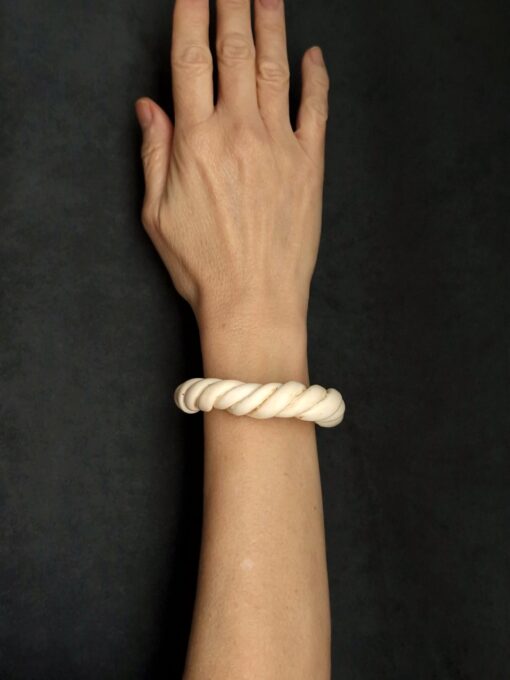 Vegan Ivory Twisted Cuff Size - Small - Image 2