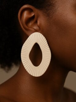 Vegan Ivory Pierced Earrings (17g | 0.6 oz each)