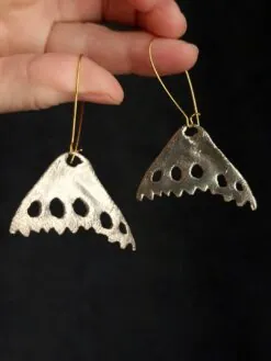 Alternative view of White Bronze Plated Alloy Earrings