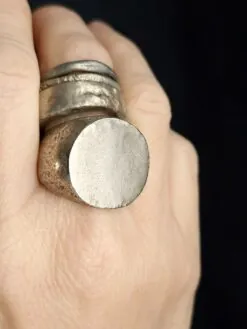 White Bronze Plated Alloy Rings (Set of 4) - Size 8.5