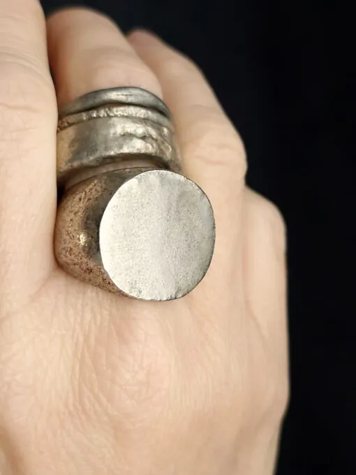 White Bronze Plated Alloy Rings (Set of 4) - Size 8.5