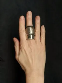 Alternative view of White Bronze Plated Alloy Rings (Set of 3) - Size 9