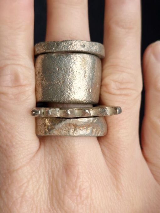 White Bronze Plated Alloy Rings (Set of 4)- Size 10.5 - Image 5