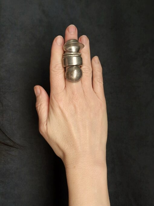 White Bronze Plated Alloy Rings (Set of 5) - Size 6 - Image 3