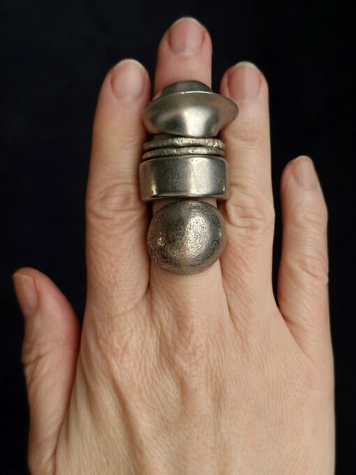 White Bronze Plated Alloy Rings (Set of 5) - Size 6 - Image 5