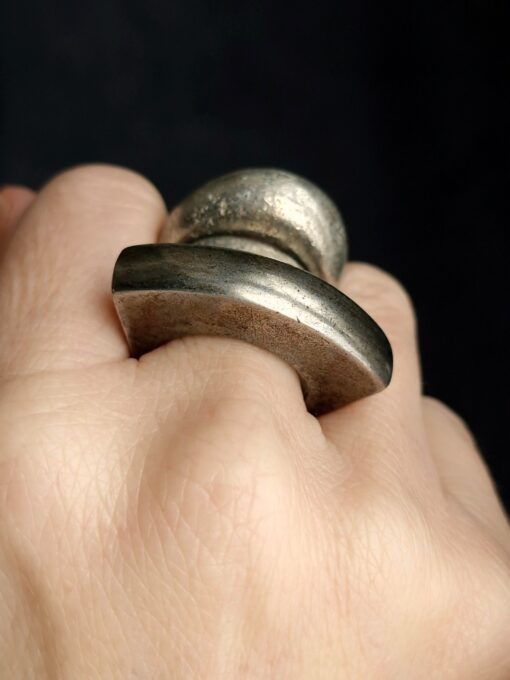 White Bronze Plated Alloy Rings (Set of 3) - Size 6.5 - Image 3