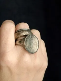 White Bronze Plated Alloy Rings (Set of 3) - Size 8