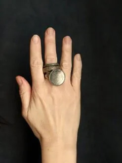 Alternative view of White Bronze Plated Alloy Rings (Set of 3) - Size 8