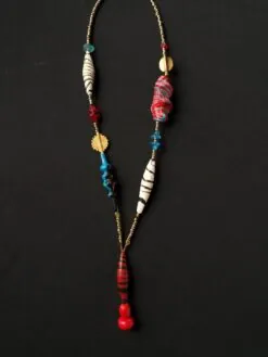 Red, Blue & White Necklace
