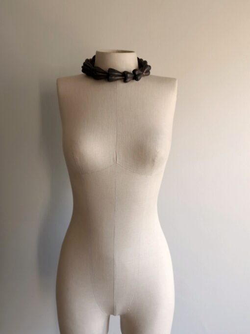 Black with Gold Sheen Necklace (Adjustable Length) - Image 3