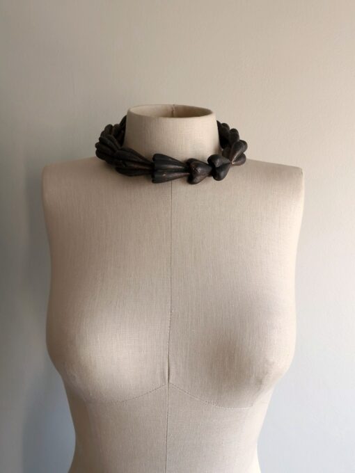 Black with Gold Sheen Necklace (Adjustable Length) - Image 4