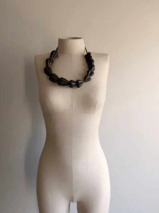 Black with Gold Sheen Necklace (Adjustable Length) - Image 2