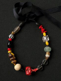 Yellow, Red & Black Necklace (Adjustable Length)