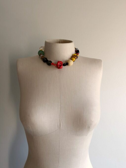 Yellow, Red & Black Necklace (Adjustable Length) - Image 3