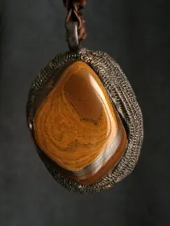 Tigers Eye Stone Necklace (Adjustable)