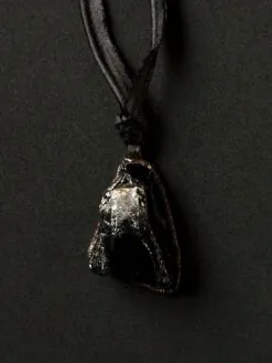 Black Obsidian Stone Necklace (Adjustable)