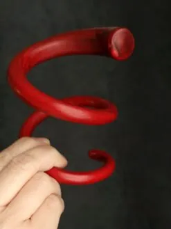 Alternative view of Red Double Wrap Snake Cuff - Size L